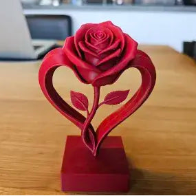 3D Printed Eternal Rose Heart – The Perfect Valentine’s Day Gift