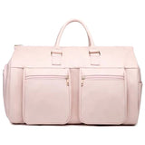 Convertible Garment Bags for Travel,Carry On Garment Bag for Women PU Leather Duffle Bag with Shoe Pouch-2 in 1 Hanging Suitcase Suit Bag for Women Travel Duffle Bags Garment Bag Gifts