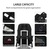 Travel Laptop Backpack, Business Durable Laptops Backpack with USB Charging Port, Water Resistant Hiking Backpack Computer Bag Gift for Men & Women Fits 17 Inch Notebook, Black