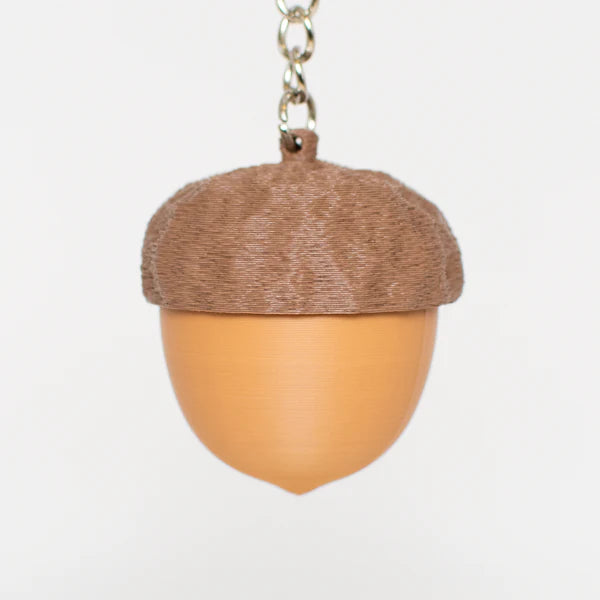 3D Printed Nutty Clicky Acorn Keychain