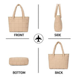 Puffer Tote Bag Lightweight Quilted Puffy Tote Bag Soft Down Cotton Padded Shoulder Bag Quilted Bag for Womens Handbag