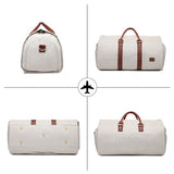 Convertible Garment Bags for Travel,Carry On Garment Bag for Women PU Leather Duffle Bag with Shoe Pouch-2 in 1 Hanging Suitcase Suit Bag for Women Travel Duffle Bags Garment Bag Gifts
