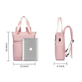 seyfocnia Laptop Backpack for Women, 15.6 Inch Work Backpacks Purse with USB Port Teacher Nurse Backpack Travel Backpack Convertible Business Computer Tote Daypack-Pink