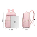 seyfocnia Travel Laptop Backpack for Women, Airline Approved Carry-on Backpack, 17.3 Inch Computer Work Bag with USB Port, Stylish Waterproof Backpacks Laptop Bags Casual Daypacks (Pink)