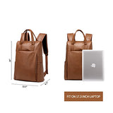 seyfocnia Backpack Purse for Women Anti-theft Laptop Backpack Women Mini Small Computer Case Business Work Teacher Backpack-Brown