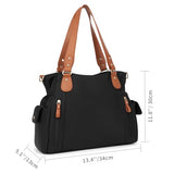 Tote Bags for Women,Hobo Bags for Women Tote Purse Nurse Mini Tote Bag with Pockets Small Shoulder Purse Crossbody Satchel Purses Handbags,Black