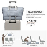 Travel Bag with Shoe Pouch,Weekender Bag Overnight Duffle Bag Carry On Bag Travel Tote Duffel Bags for Traveling Sport Duffel Bag Gym Bag for Women,Grey