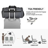 Sport Duffel Bag,Weekender Bag Travel Bag with Shoe Pouch Overnight Bag Carry On Bag Gym Duffle Bag Travel Tote Duffel Bag for Men or Women-Grey