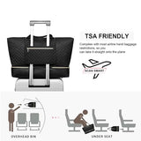 Travel Duffel Bag, Womens Overnight Bag Weekender with Shoe Pouch Large Carry On Bag Travel Tote Duffel Bag for Women,Hospital Bags for Labor and Delivery Black