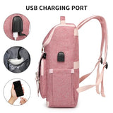 seyfocnia Laptop Backpack for Women,17 inch Women's Backpack With USB Charging Port Backpack with Laptop Compartment Work Tote Bags Travel College Bag Backpack,Red