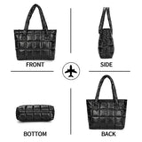 Puffer Tote Bag Lightweight Quilted Puffy Tote Bag Soft Down Cotton Padded Shoulder Bag Quilted Bag for Womens Handbag