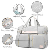 Messenger Bag for Women,Laptop Backpack Fits 17.3 Inch Laptop Bag Handbag Business Briefcases for Women Convertible Briefcase Backpack Shoulder Bag for Work-Grey