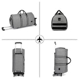 Rolling Garment Bags for Travel,Convertible Duffle Garment Bag Roller Bags for Travel Carry on Garment Bag with Wheels Luggage Rolling Weekender Roller Duffle Bags for Travel