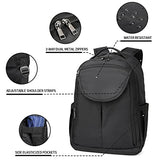 seyfocnia Travel Backpack for Men Women, Waterproof Carry-on Laptop Backpack, 17.3 Inch Computer Business Work Backpack Extra Large Casual Daypack (Black)