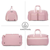 Travel Duffel Bags, Pink Gym Bag with Wet Pocket Weekender Overnight Bag with Shoe Pouch Large Travel Tote Duffel Bag Carry On Bag Gym Duffle Bag for Women-Pink