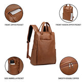seyfocnia Backpack Purse for Women Anti-theft Laptop Backpack Women Mini Small Computer Case Business Work Teacher Backpack-Brown