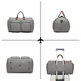 Convertible Travel Garment Bag,Carry on Garment Duffel Bag for Men Women - 2 in 1 Hanging Suitcase Suit Business Travel Bag Grey