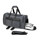 Sport Duffel Bag,Weekender Bag Travel Bag with Shoe Pouch Overnight Bag Carry On Bag Gym Duffle Bag Travel Tote Duffel Bag for Men or Women-Grey