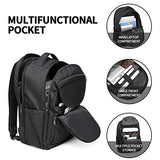 seyfocnia Travel Backpack for Men Women, Waterproof Carry-on Laptop Backpack, 17.3 Inch Computer Business Work Backpack Extra Large Casual Daypack (Black)
