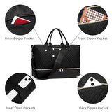 Travel Duffel Bag, Womens Overnight Bag Weekender with Shoe Pouch Large Carry On Bag Travel Tote Duffel Bag for Women,Hospital Bags for Labor and Delivery Black