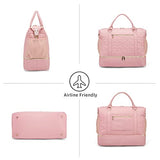 Travel Duffle Bag for Women, Weekender Bags with Shoe Compartment, Large Overnight Duffel Bags Tote Duffel Bag Carry On Bag, Pink