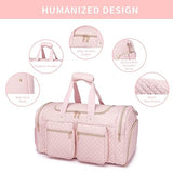 Travel Duffle Bag with Toiletry Bag,Weekender Bag Carry on Overnight Bag for Women with Shoe Compartment Gym Bag Sport Bag Hospital Bags for Labor and Delivery - Pink