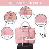 Travel Duffle Bag for Women, Weekender Bags with Shoe Compartment, Large Overnight Duffel Bags Tote Duffel Bag Carry On Bag, Pink