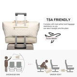 Travel Duffel Bag, Womens Overnight Bag Weekender with Shoe Pouch Large Carry On Bag Travel Tote Duffel Bag for Women,Hospital Bags for Labor and Delivery Beige