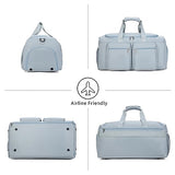 Gym Bag, Weekender Bag for Men Women Travel Duffel Bag with Wet Pocket Large Overnight Bag with Shoe Compartment Carry On Travel Bag Gym Duffle Bag Sports Bag-Blue