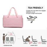 Gym Bag for Women,Travel Duffel Bag with Wet Pocket Overnight Weekender Bag Sport Yoga Bag for Women Hospital Bags for Labor and Deliver (Pink)