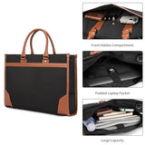 Messenger Bag for Women,15.6 Inch Laptop Tote Bag for Women Men Laptop Briefcases Shoulder Bag Satchel Work Bags Computer Bags Laptop Case,Black