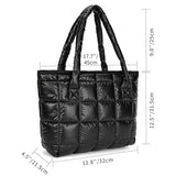 Puffer Tote Bag Lightweight Quilted Puffy Tote Bag Soft Down Cotton Padded Shoulder Bag Quilted Bag for Womens Handbag