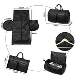 Convertible Travel Garment Bag,Carry on Garment Duffel Bag for Men Women - 2 in 1 Hanging Suitcase Suit Business Travel Bag
