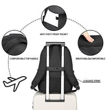 seyfocnia Travel Backpack for Men Women, Waterproof Carry-on Laptop Backpack, 17.3 Inch Computer Business Work Backpack Extra Large Casual Daypack (Black)