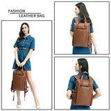 seyfocnia Backpack Purse for Women Anti-theft Laptop Backpack Women Mini Small Computer Case Business Work Teacher Backpack-Brown