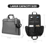 Garment Bag Travel Suit Bag for Mens Carry on Garment Bag Up to 3 Suits for Business Trips,2 in 1 Hanging Suitcase Luggage Bags forTravel Foldable Carry On Bag Fits 15.6Inch Laptop Grey