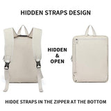seyfocnia Messenger Bag for Women,Laptop Backpack Fits 15.6 Inch Laptop Bag Handbag Business Briefcases for Women Convertible Briefcase Backpack Shoulder Bag for Work-Beige