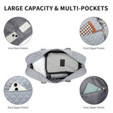 Travel Bag with Shoe Pouch,Weekender Bag Overnight Duffle Bag Carry On Bag Travel Tote Duffel Bags for Traveling Sport Duffel Bag Gym Bag for Women,Grey