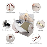 Convertible Garment Bags for Travel,Carry On Garment Bag for Women PU Leather Duffle Bag with Shoe Pouch-2 in 1 Hanging Suitcase Suit Bag for Women Travel Duffle Bags Garment Bag Gifts