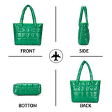 Puffer Tote Bag Lightweight Quilted Puffy Tote Bag Soft Down Cotton Padded Shoulder Bag Quilted Bag for Womens Handbag