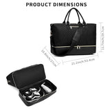 Travel Duffel Bag, Womens Overnight Bag Weekender with Shoe Pouch Large Carry On Bag Travel Tote Duffel Bag for Women,Hospital Bags for Labor and Delivery Black