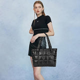 Puffer Tote Bag Lightweight Quilted Puffy Tote Bag Soft Down Cotton Padded Shoulder Bag Quilted Bag for Womens Handbag