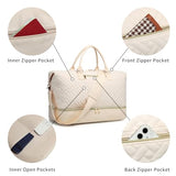 Travel Duffel Bag, Womens Overnight Bag Weekender with Shoe Pouch Large Carry On Bag Travel Tote Duffel Bag for Women,Hospital Bags for Labor and Delivery Beige
