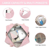 Gym Bag for Women,Travel Duffel Bag with Wet Pocket Overnight Weekender Bag Sport Yoga Bag for Women Hospital Bags for Labor and Deliver (Pink)
