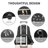 seyfocnia Travel Backpack for Women, 17.3 Inch Carry On Backpack with USB Port as Personal Item Flight Approved, Fashion Work Laptop Bag Waterproof Backpacks Casual Daypacks (Black)