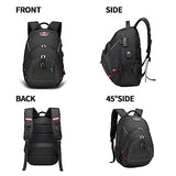 CALLPIONEER Laptop Backpack for Men,Travel Backpack with USB Charging Port Carry on Backpack for Airplanes Casual Daypack Backpacks Business Backpack Computer Work Bag,Black
