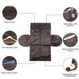 Rolling Garment Bags for Travel,Convertible Duffle Garment Bag Roller Bags for Travel Carry on Garment Bag with Wheels Luggage Rolling Weekender Roller Duffle Bags for Travel-Brown