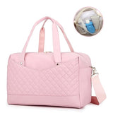 Gym Bag for Women,Travel Duffel Bag with Wet Pocket Overnight Weekender Bag Sport Yoga Bag for Women Hospital Bags for Labor and Deliver (Pink)
