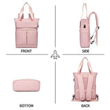 seyfocnia Laptop Backpack for Women, 15.6 Inch Work Backpacks Purse with USB Port Teacher Nurse Backpack Travel Backpack Convertible Business Computer Tote Daypack-Pink