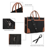 Messenger Bag for Women,15.6 Inch Laptop Tote Bag for Women Men Laptop Briefcases Shoulder Bag Satchel Work Bags Computer Bags Laptop Case,Black